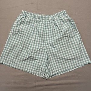 Columbia PFG Shorts Men's S Mesh Lined Pockets Blue Gingham Surf Swim Fishing